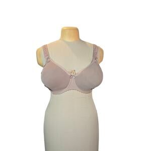 Rosa Faia Anity Beautyfull Underwire Bra 36H Nude 5649 741 Emboidered Support